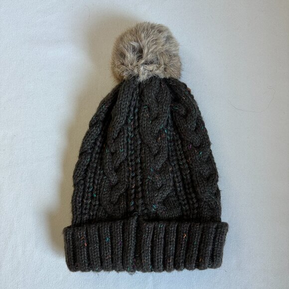 🩷 EUC Knit Beanie with Pompom - Picture 1 of 2
